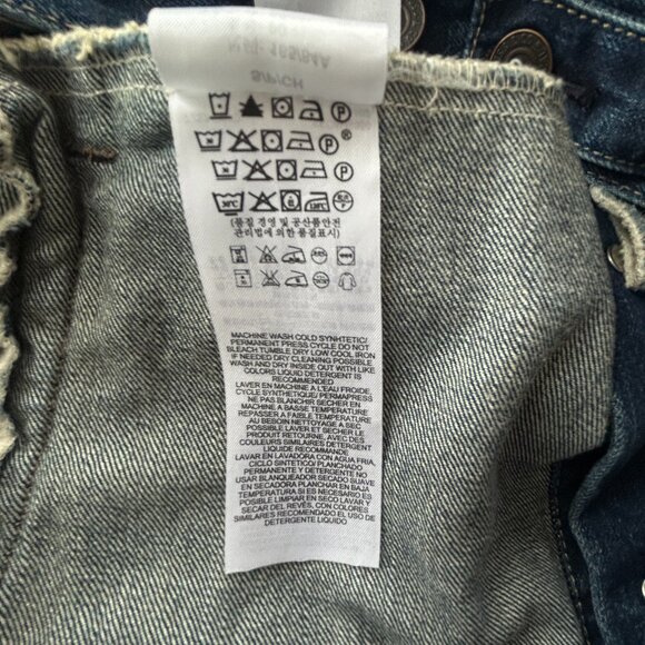 Levi’s Men’s Denim Trucker Jacket with Orange Corduroy Collar – Size Small - Picture 9 of 10